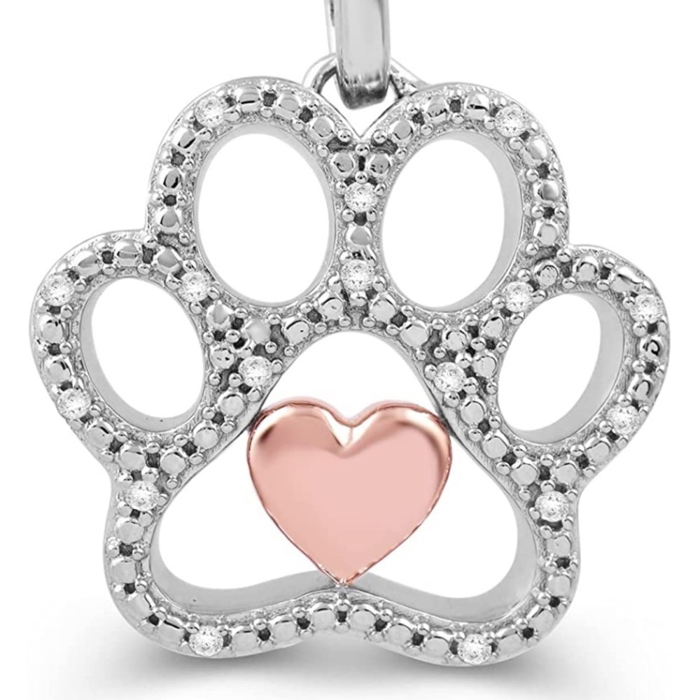 Forever In My Heart Paw Print Necklace